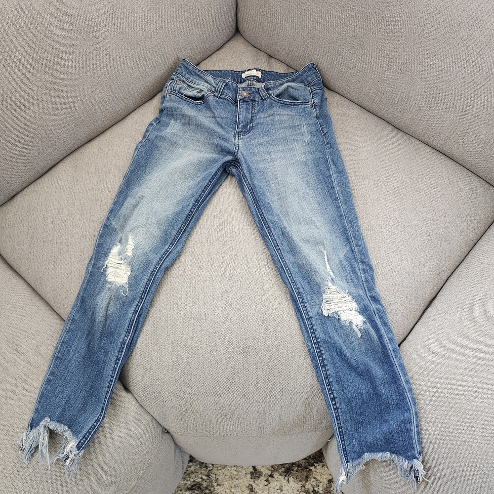 Sky and Sparrow Light Blue Distressed Skinny Jeans